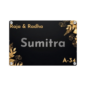 Acrylic Name Plate Grey Background 2