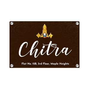 Acrylic Name Plate Grey Background 2
