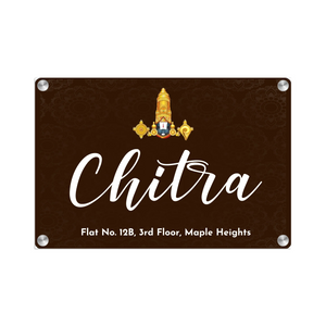 Acrylic Name Plate Grey Background 2
