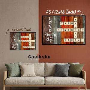 Personalised Family Crossword Art