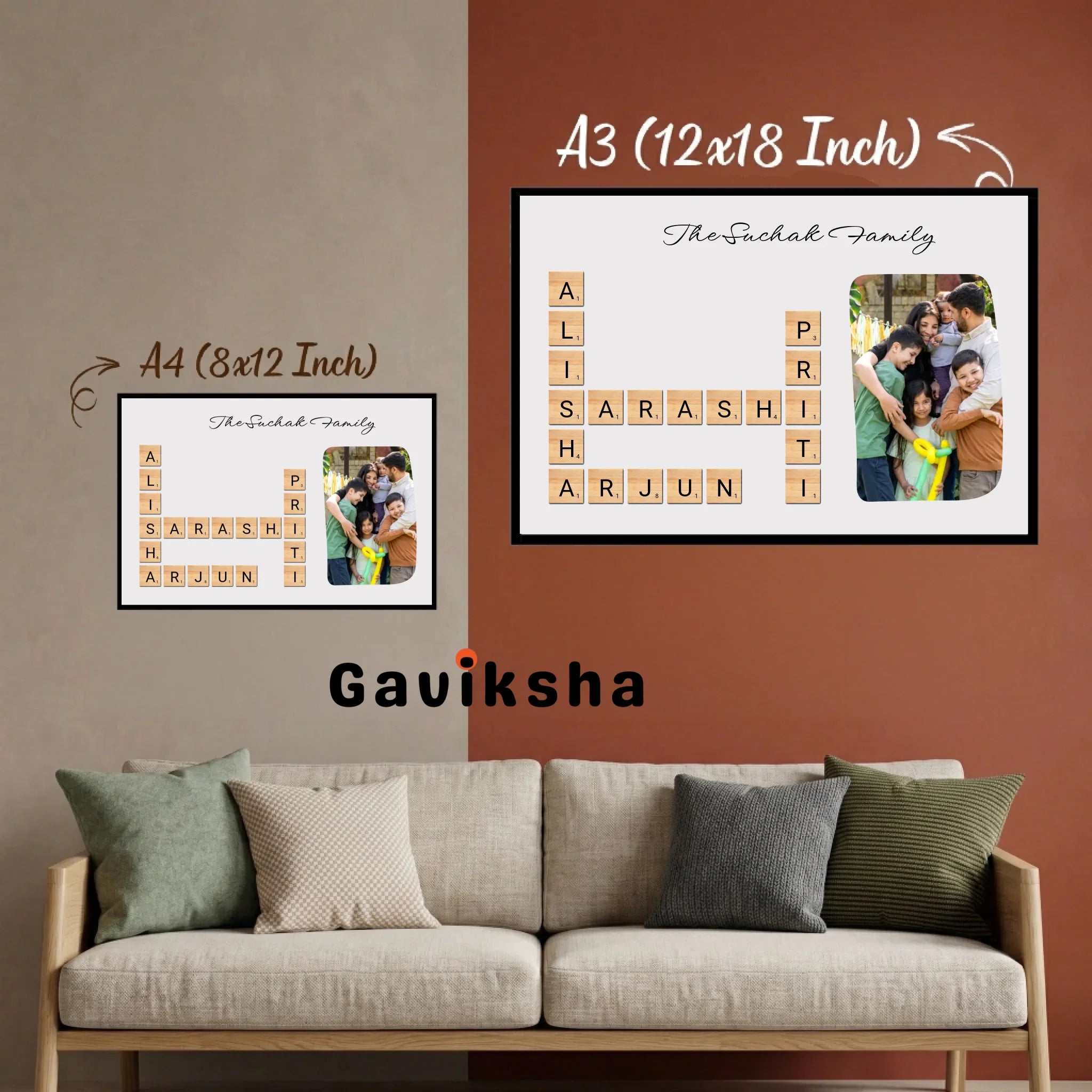 Personalised Family Crossword Art 2