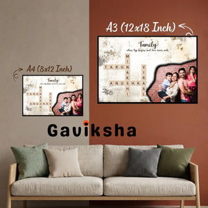 Personalised Family Crossword Art 2