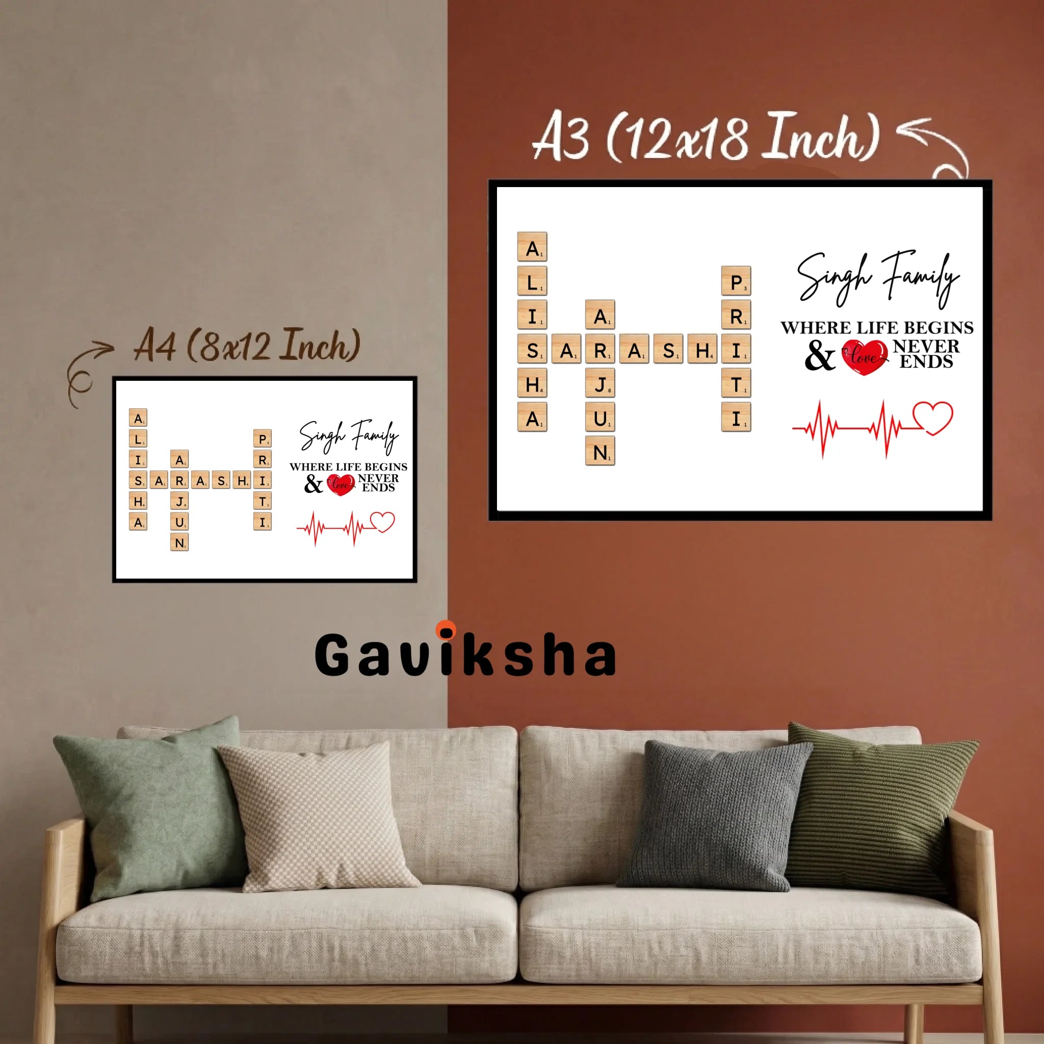 Personalised Family Crossword Art 2