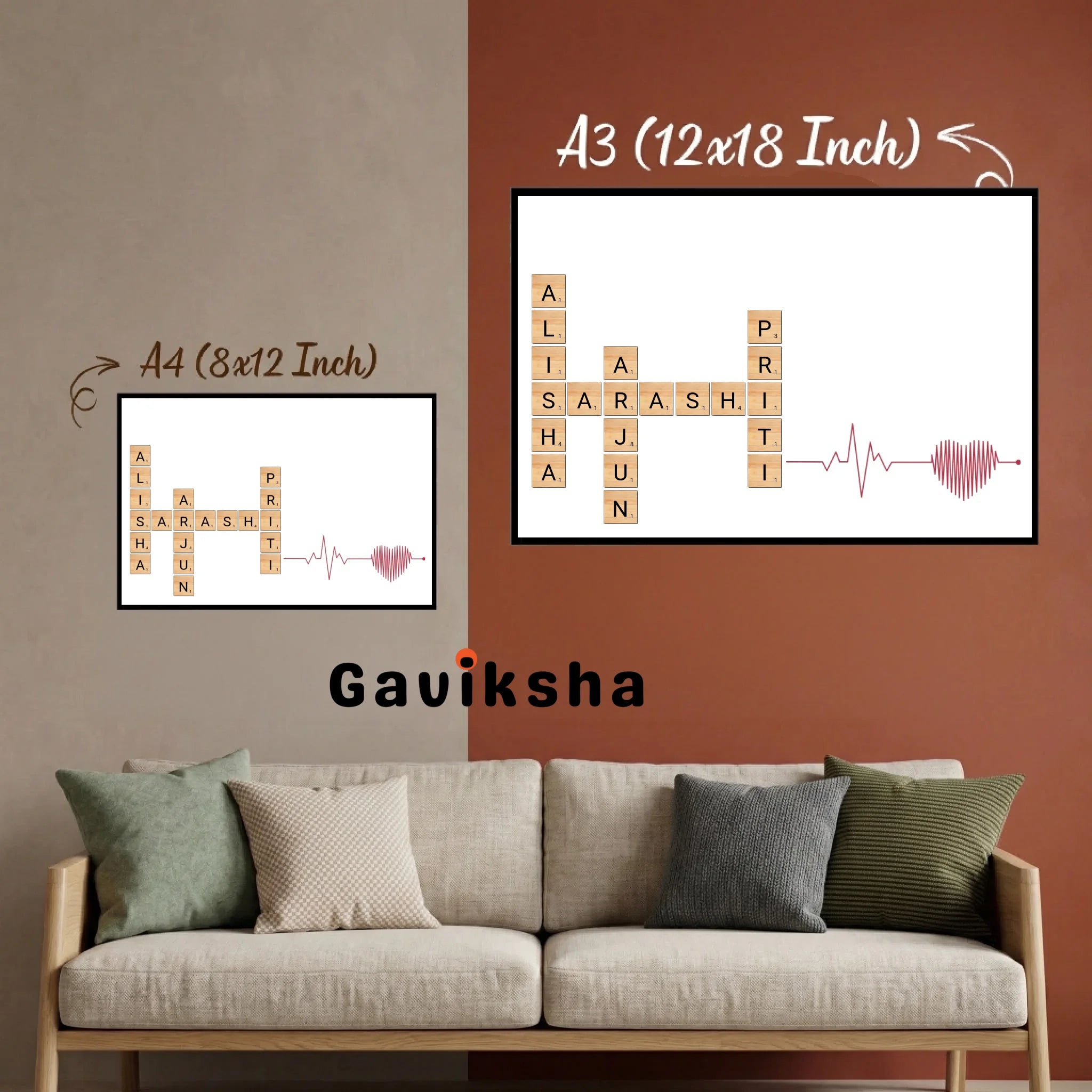 Personalised Family Crossword Art 2