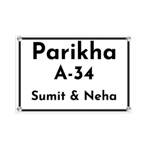 Acrylic Name Plate Grey Background 2