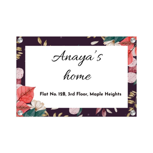Acrylic Name Plate Grey Background 2