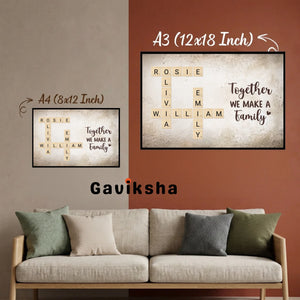 Personalised Family Crossword Art 2