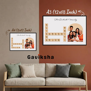 Warm Living Room Family Crossword Display