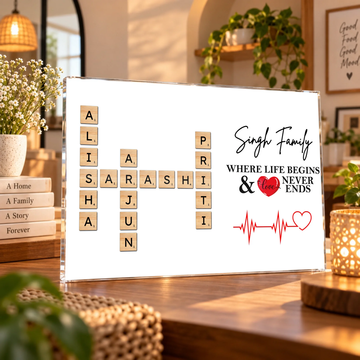 Cozy Verma Family Crossword Keepsake