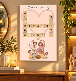Cozy Solanki Family Crossword Display