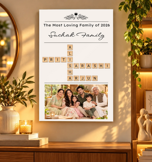 Cozy Solanki Family Crossword Display