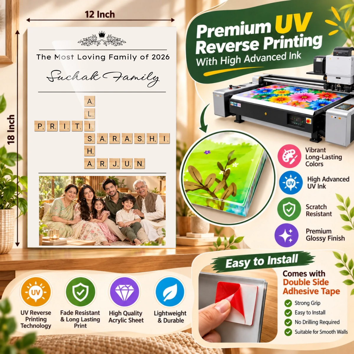 Premium Acrylic Family Plaque Advertisement