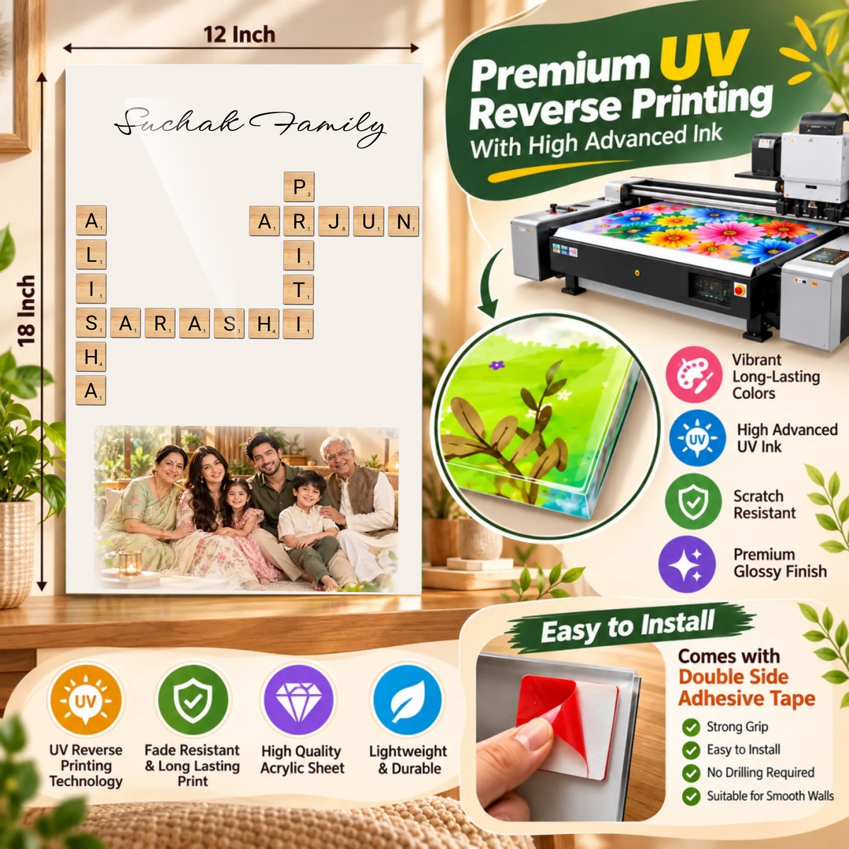 Premium Acrylic Family Plaque Advertisement