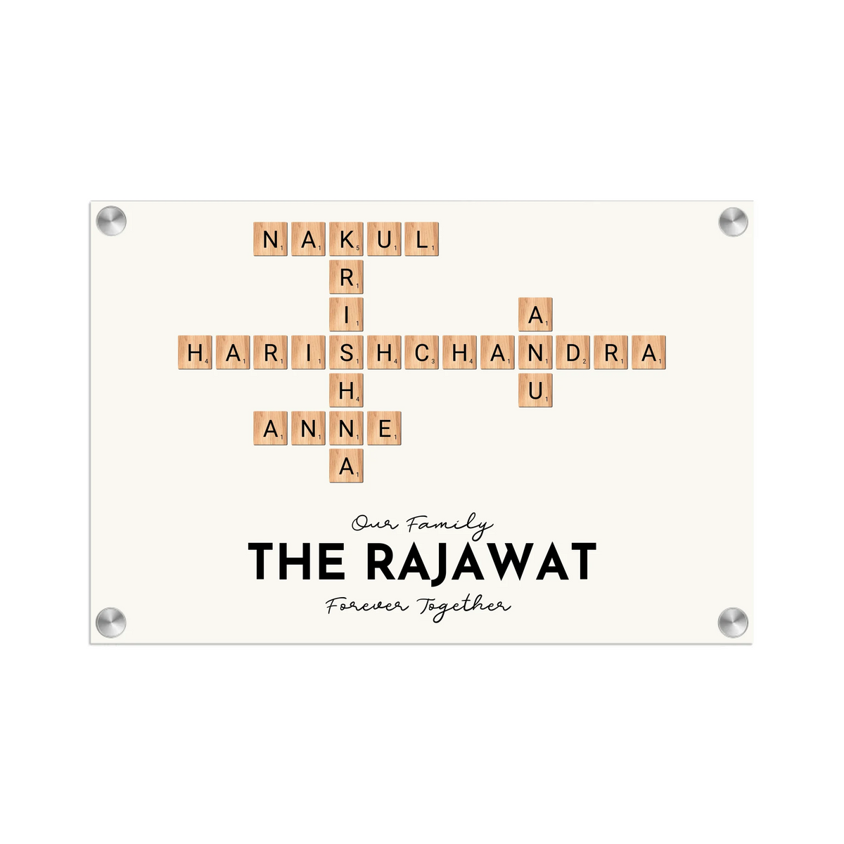 Acrylic Name Plate Grey Background 2