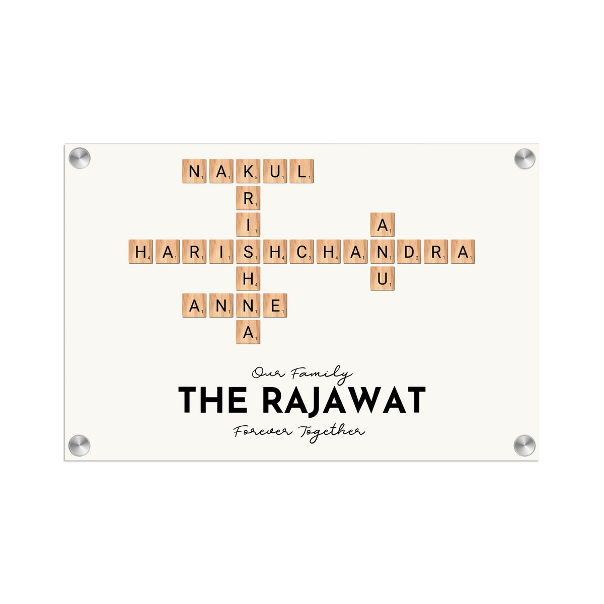 Acrylic Name Plate Grey Background 2