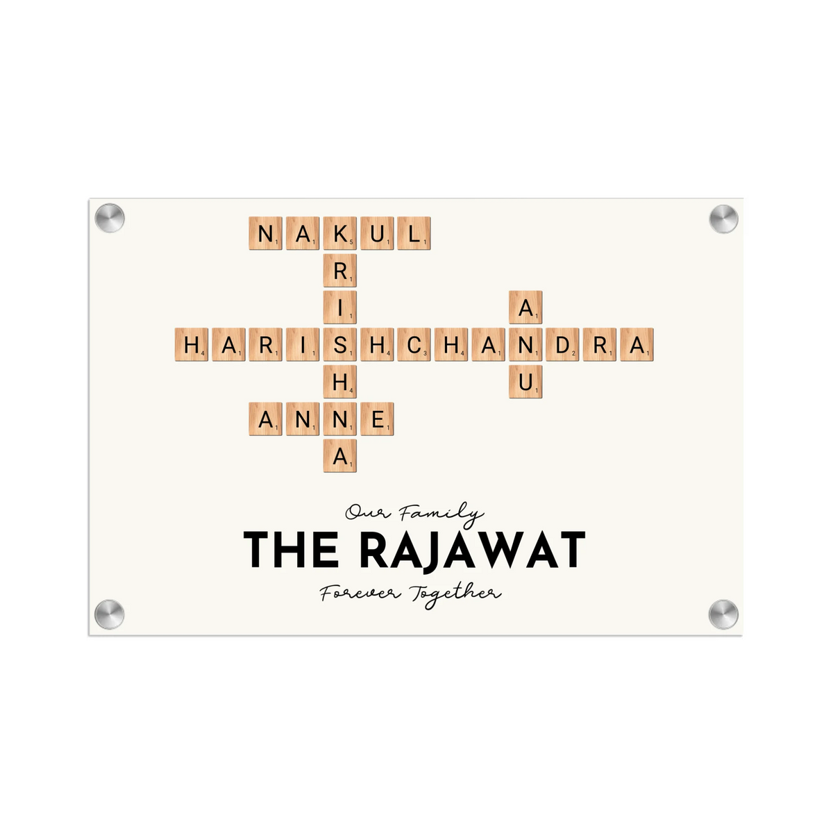 Acrylic Name Plate Grey Background 2