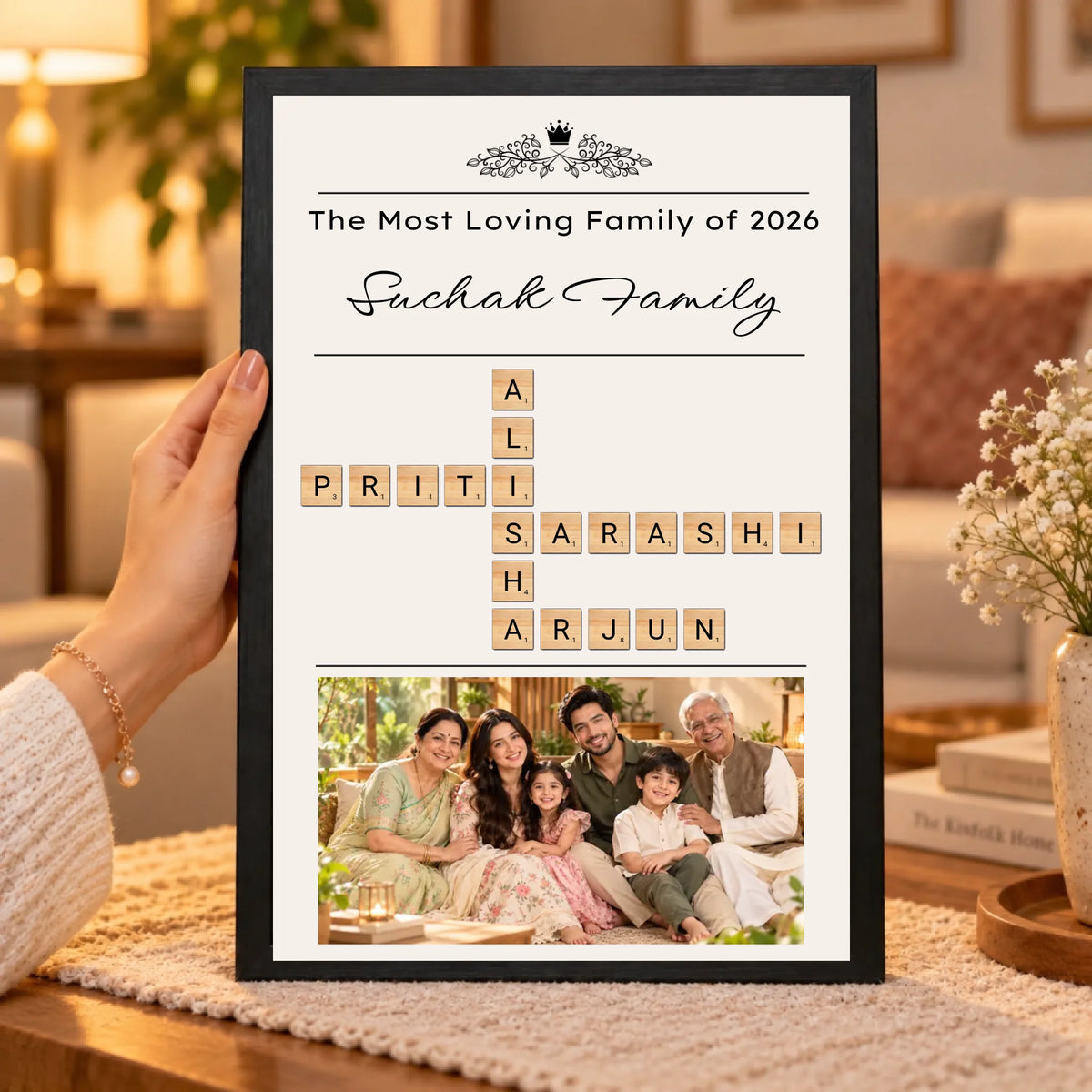 Cozy Saini Family Portrait Display