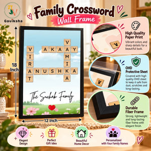 Family Crossword Wall Frame Ad
