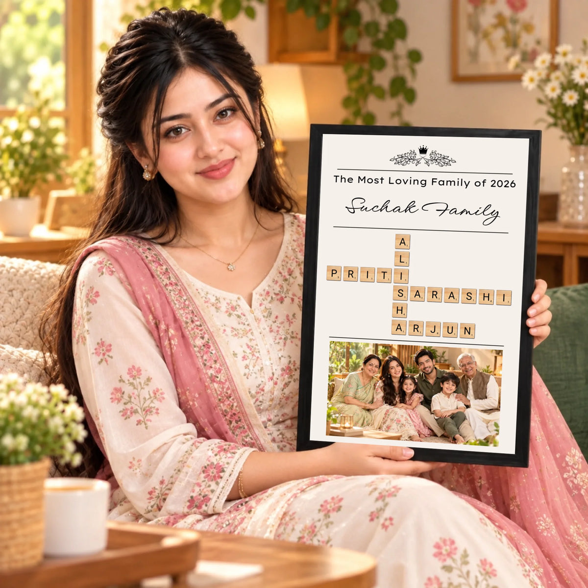 Cozy Family Crossword Portrait