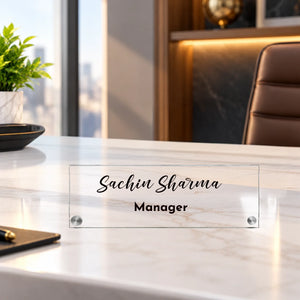 Personalized Acrylic Desk Name Plate with Metal Studs – 5mm Thick (4)