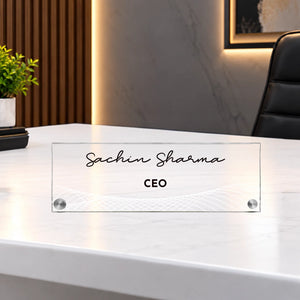 Personalized Acrylic Desk Name Plate with Metal Studs – 5mm Thick (3)