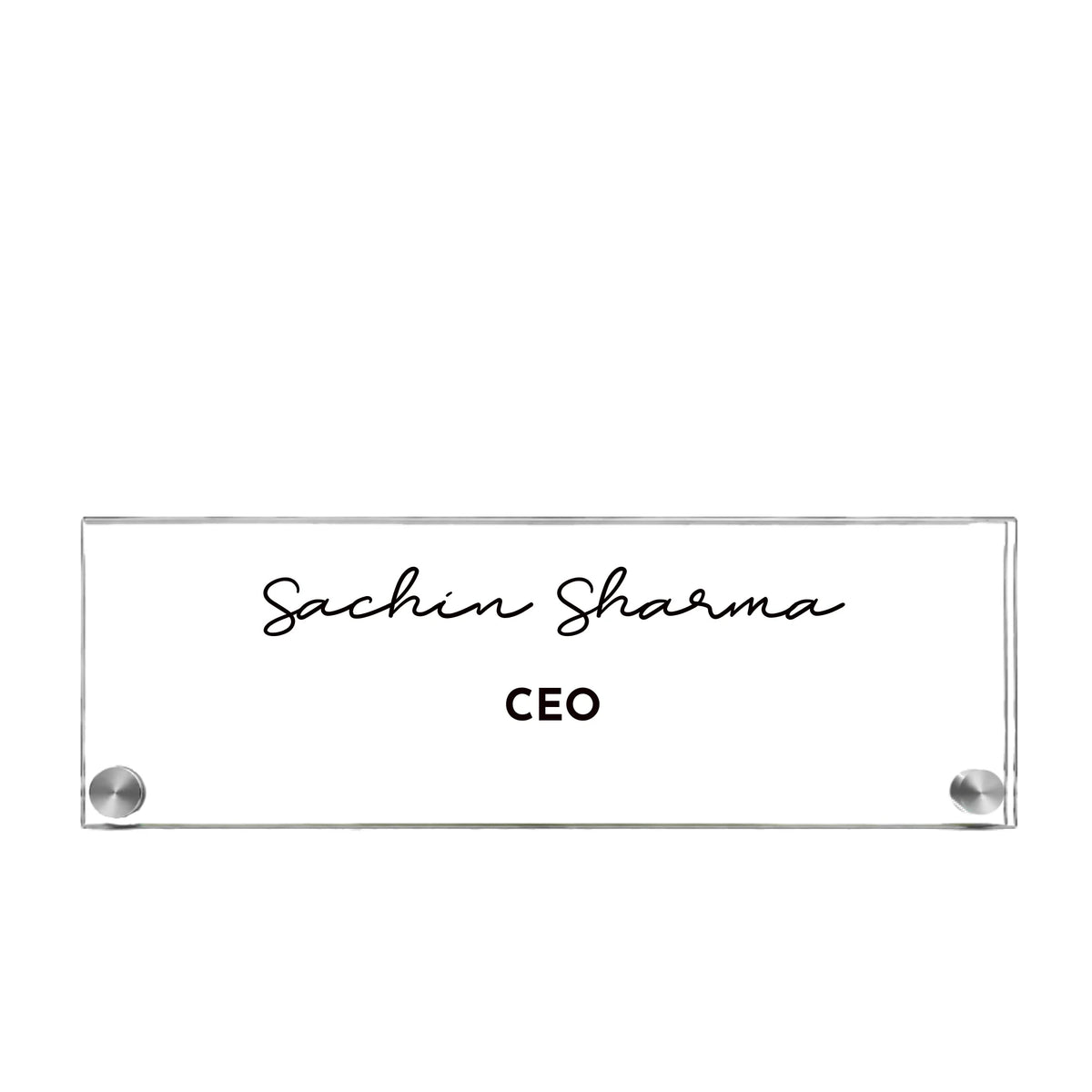Personalized Acrylic Desk Name Plate with Metal Studs – 5mm Thick (1)