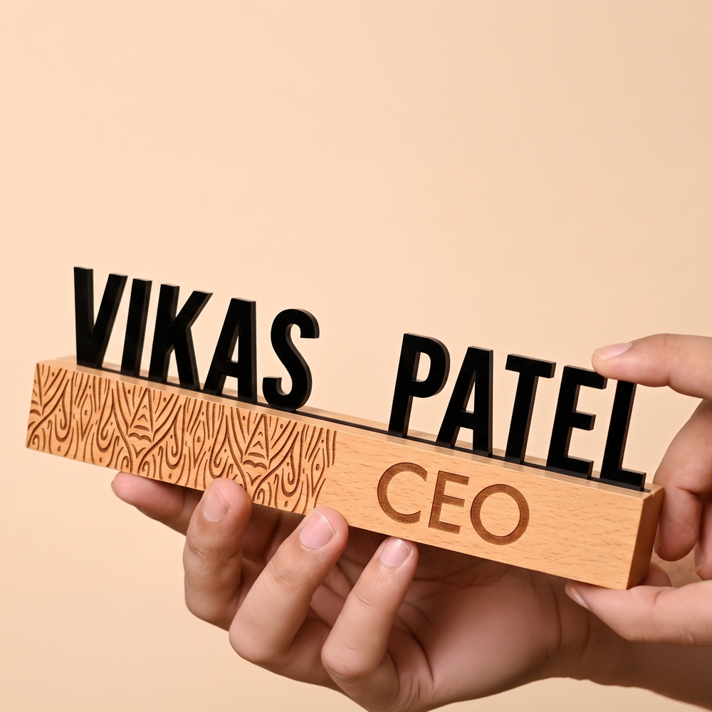 Elegant Classic Desk Name Plate
