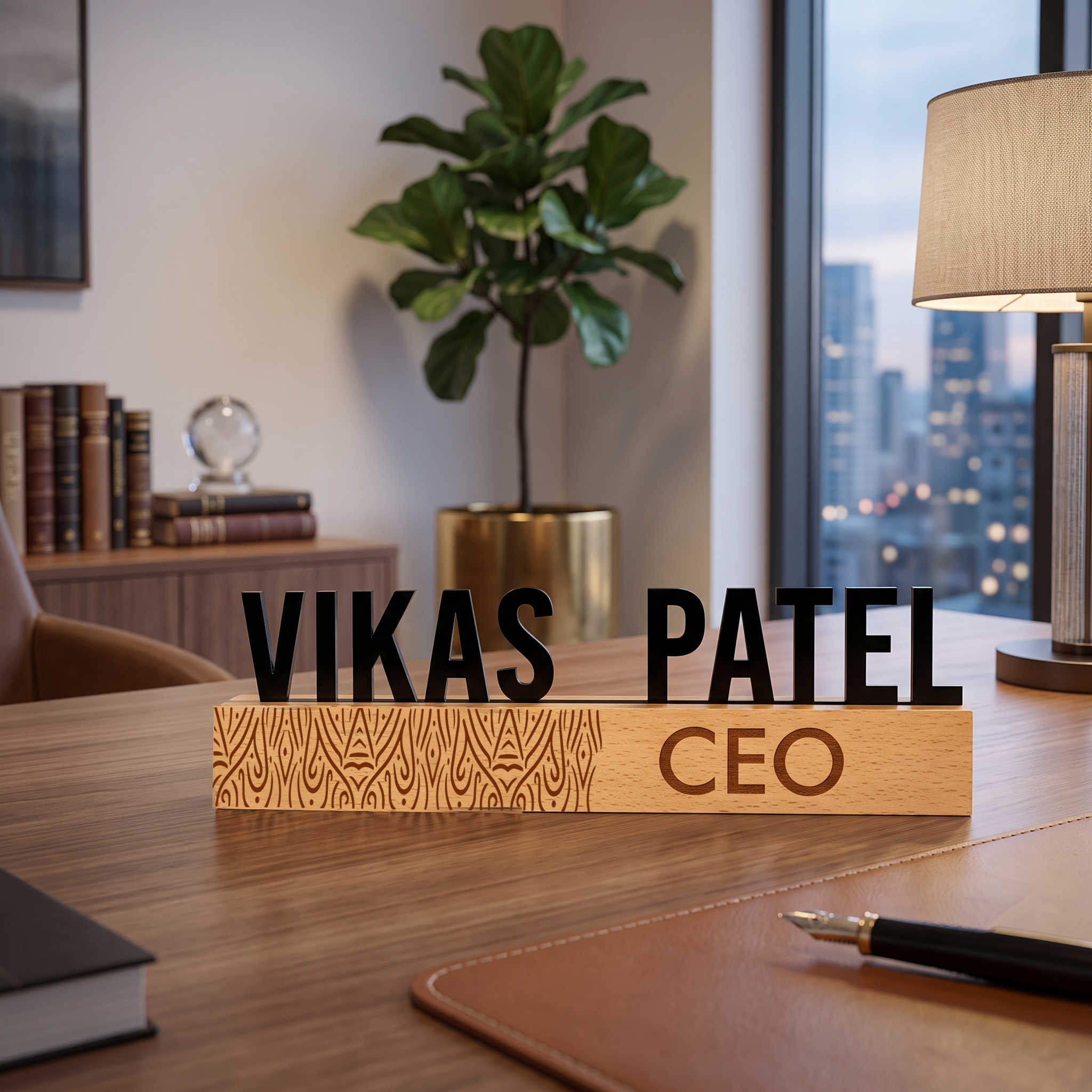 Elegant Classic Desk Name Plate