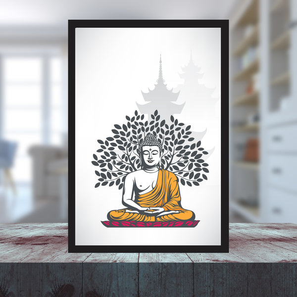 Buddha Tree of Life Art Print - Spiritual Home Decor - Meditation Wall Art