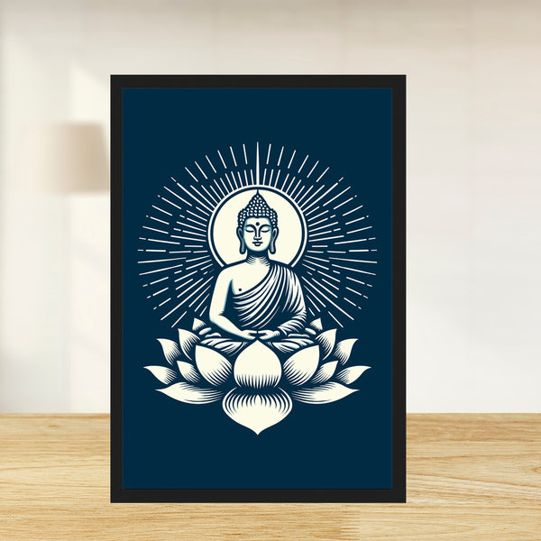Buddha Lotus Meditation Art Print - Spiritual Awakening Wall Decor