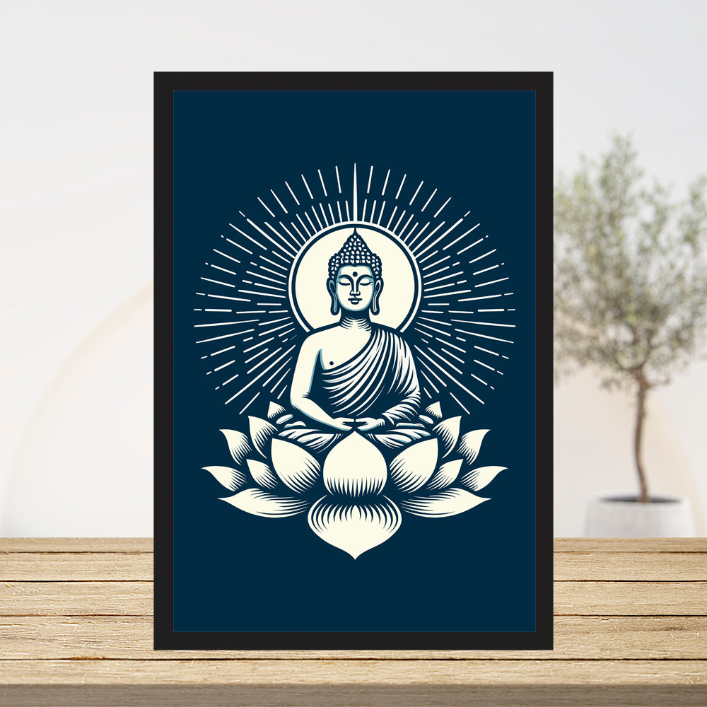 Buddha Lotus Meditation Art Print - Spiritual Awakening Wall Decor