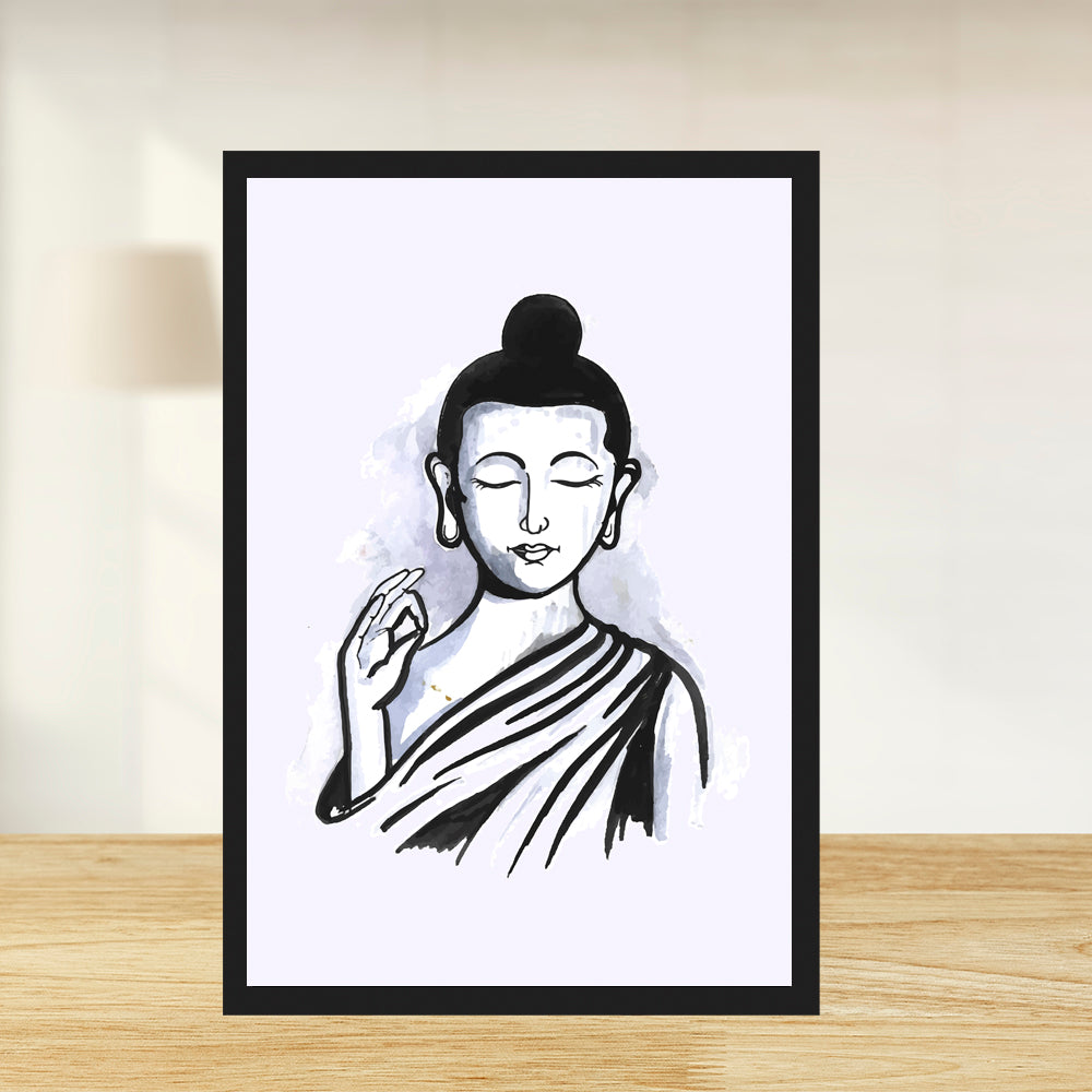 Buddha Watercolor Art Print - Mindfulness Meditation Wall Decor