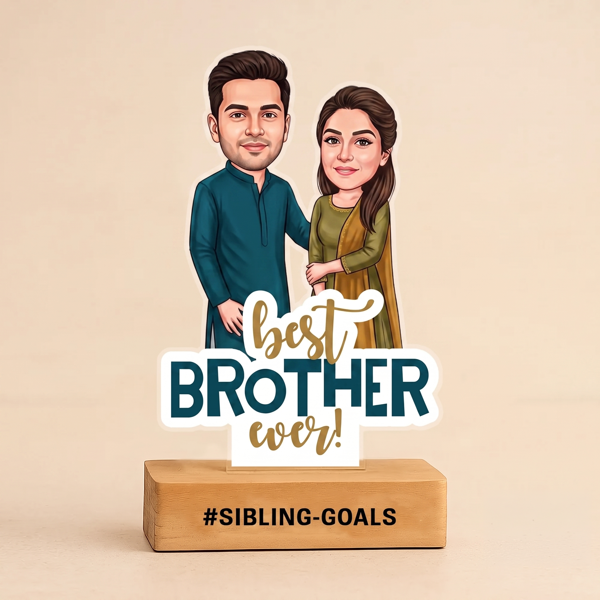 Best Brother Caricature – Personalized Acrylic Gift for Brother