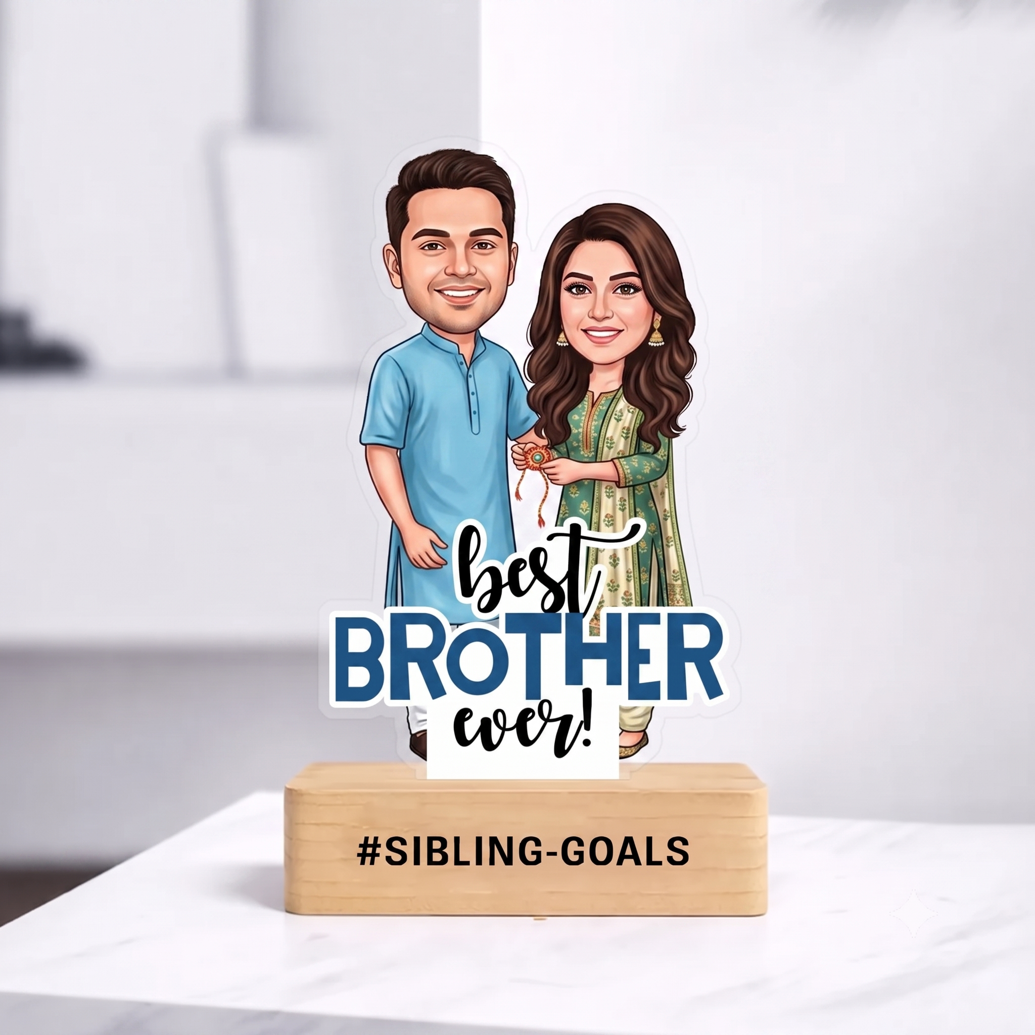 Best Brother Caricature – Personalized Acrylic Gift for Brother