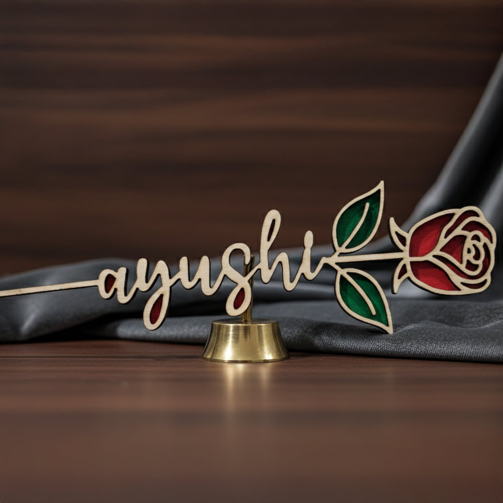 Personalised Wooden Rose – Valentine’s Special